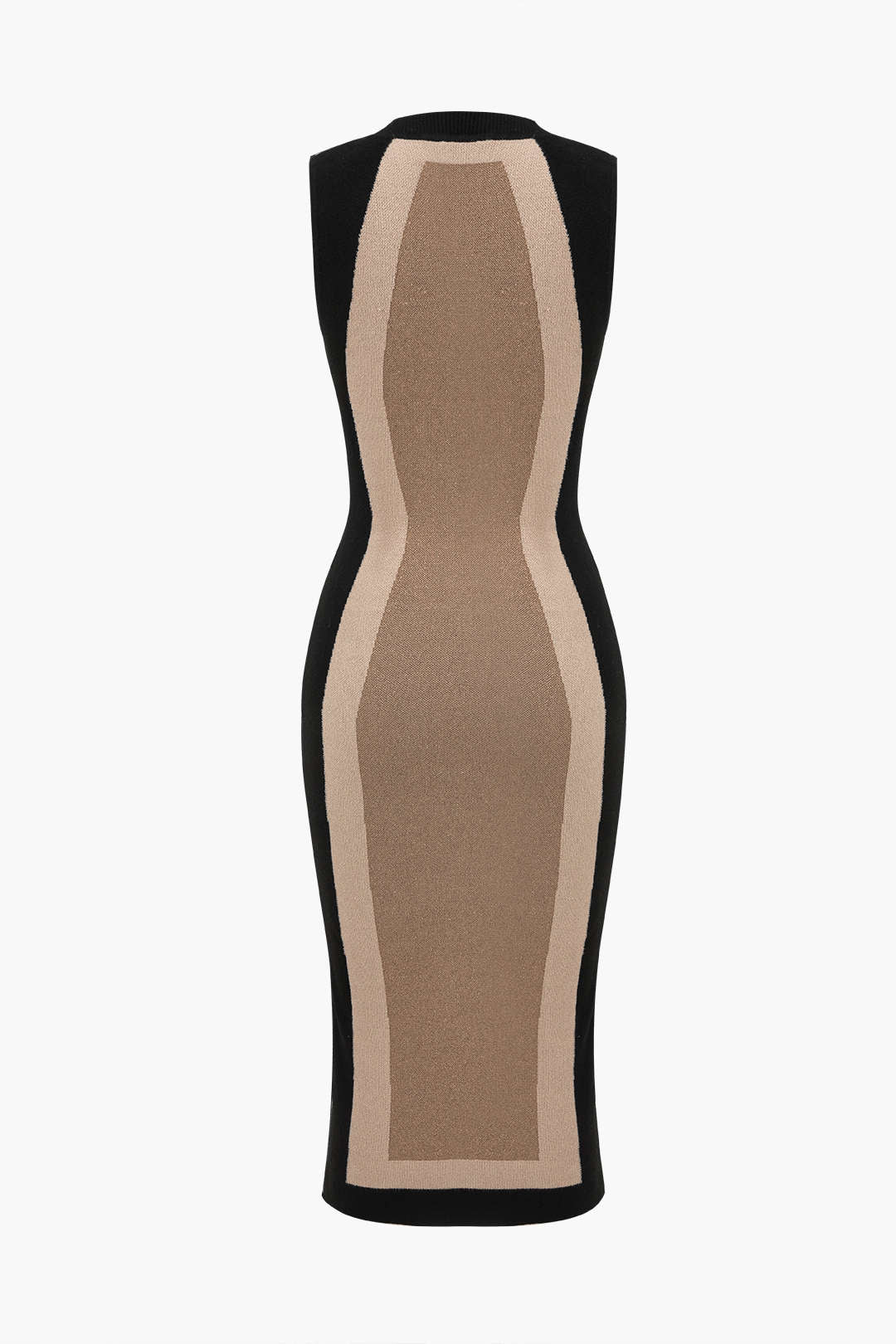 SELENE | CONTRAST PANEL MIDI DRESS