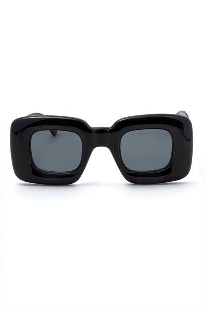 Inflated Square Frame Sunglasses BLACK ONE SIZE