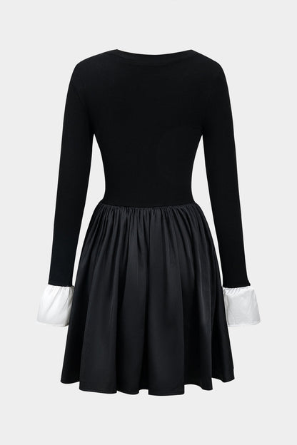 VIOLET | CONTRAST CUFF MINI DRESS