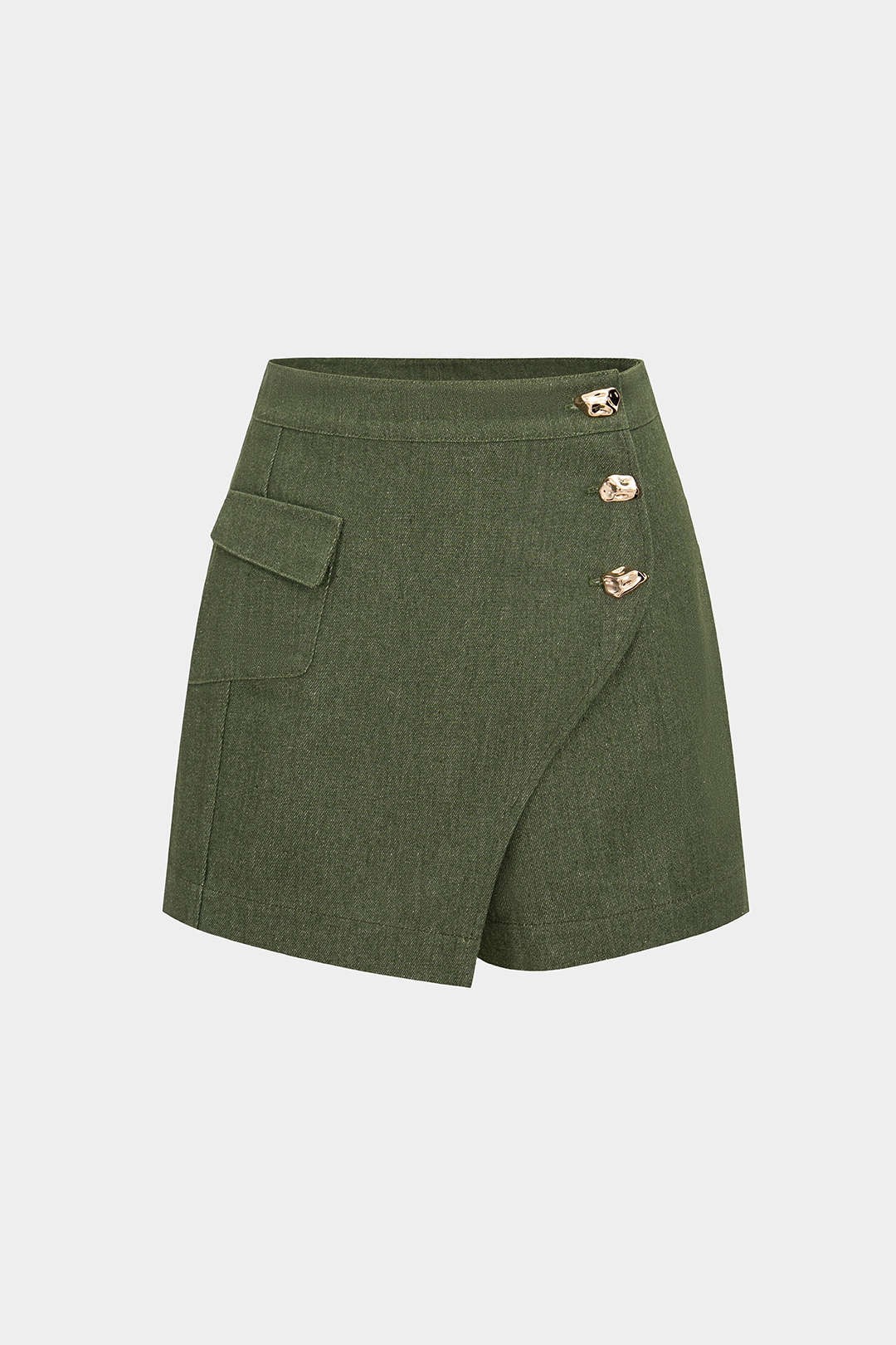 SOLÉNE | ASYMMETRIC BUTTOM SHORTS