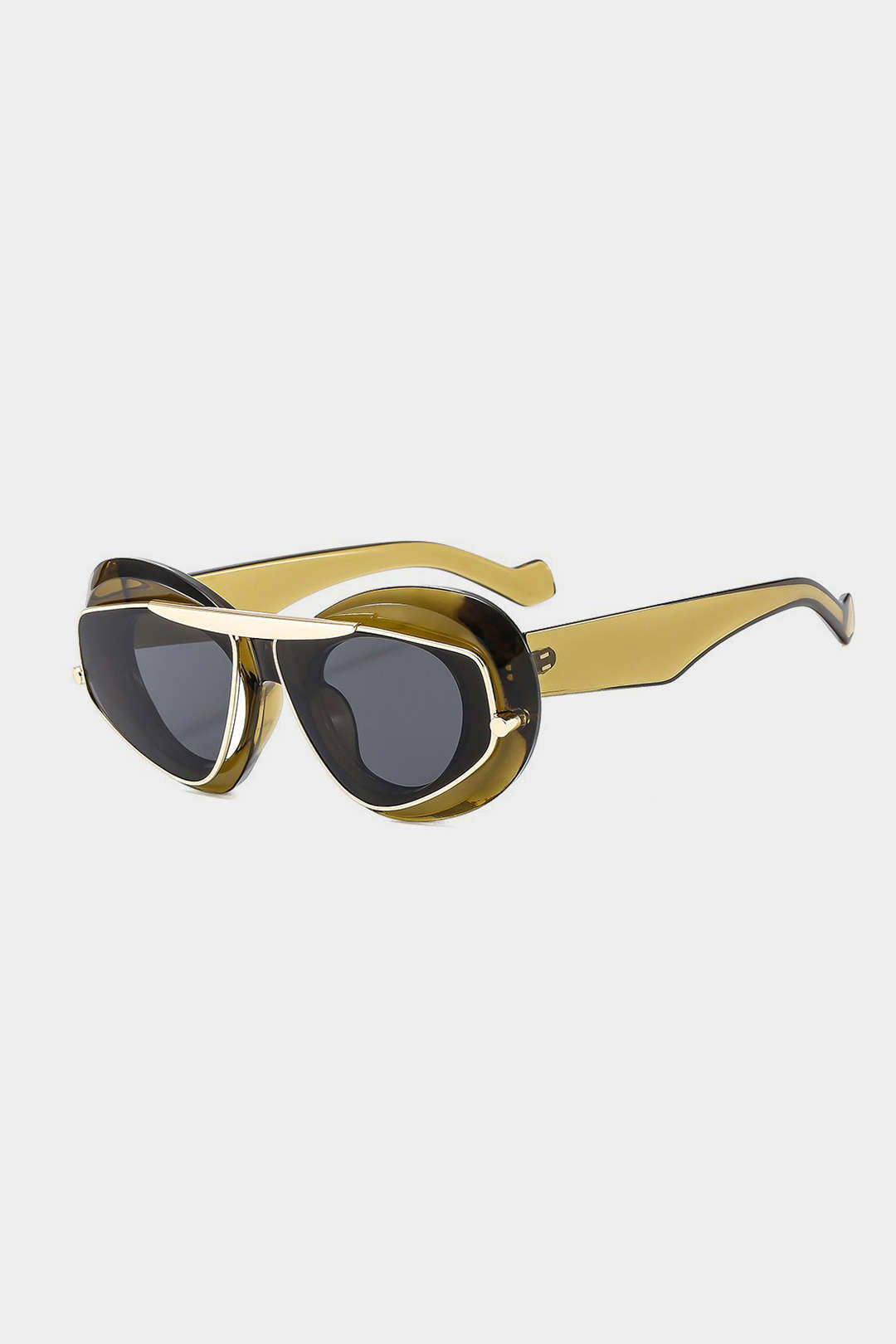 Cat-Eye Frame Sunglasses GOLD ONE SIZE