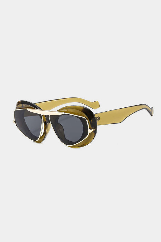 Cat-Eye Frame Sunglasses GOLD ONE SIZE