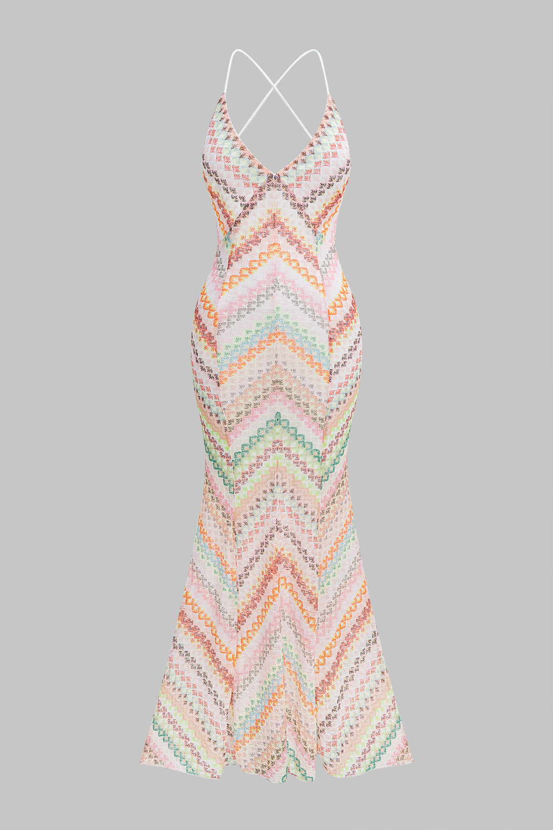 LUVYA | CHEVRON MAXI SLIP DRESS MULTICOLOR