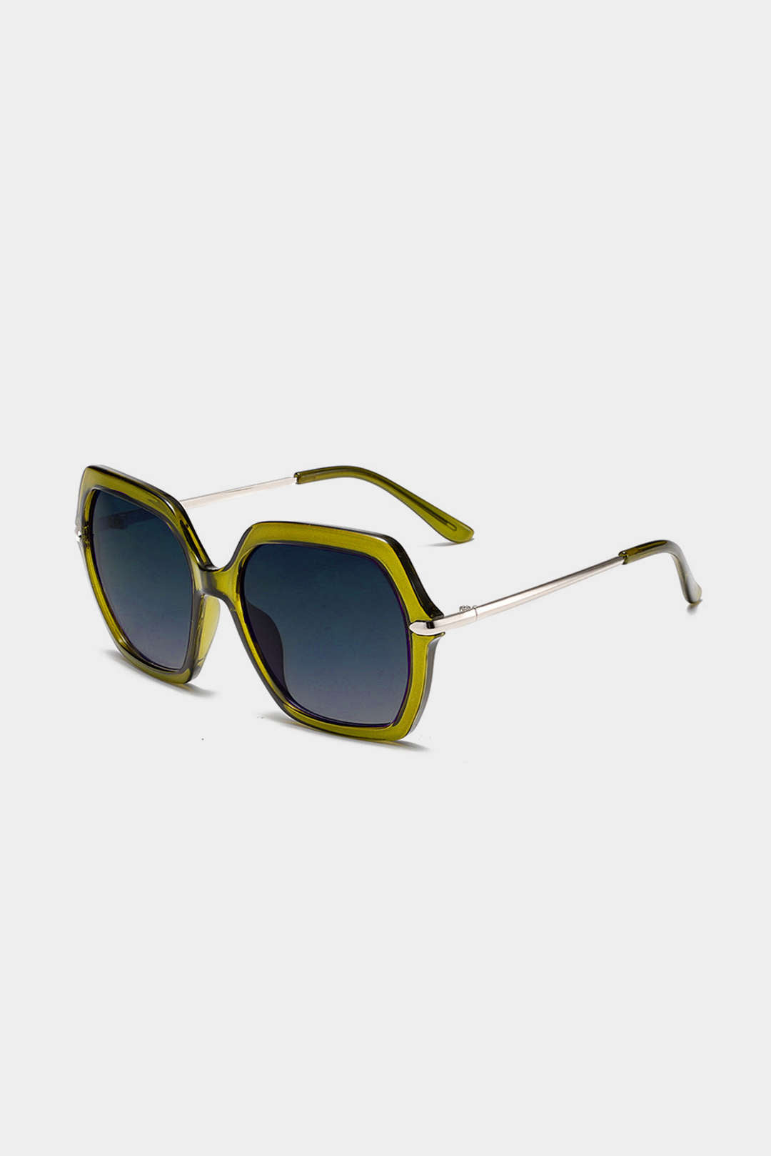 VERDE | SQUARE SUNGLASSES GREEN ONE SIZE