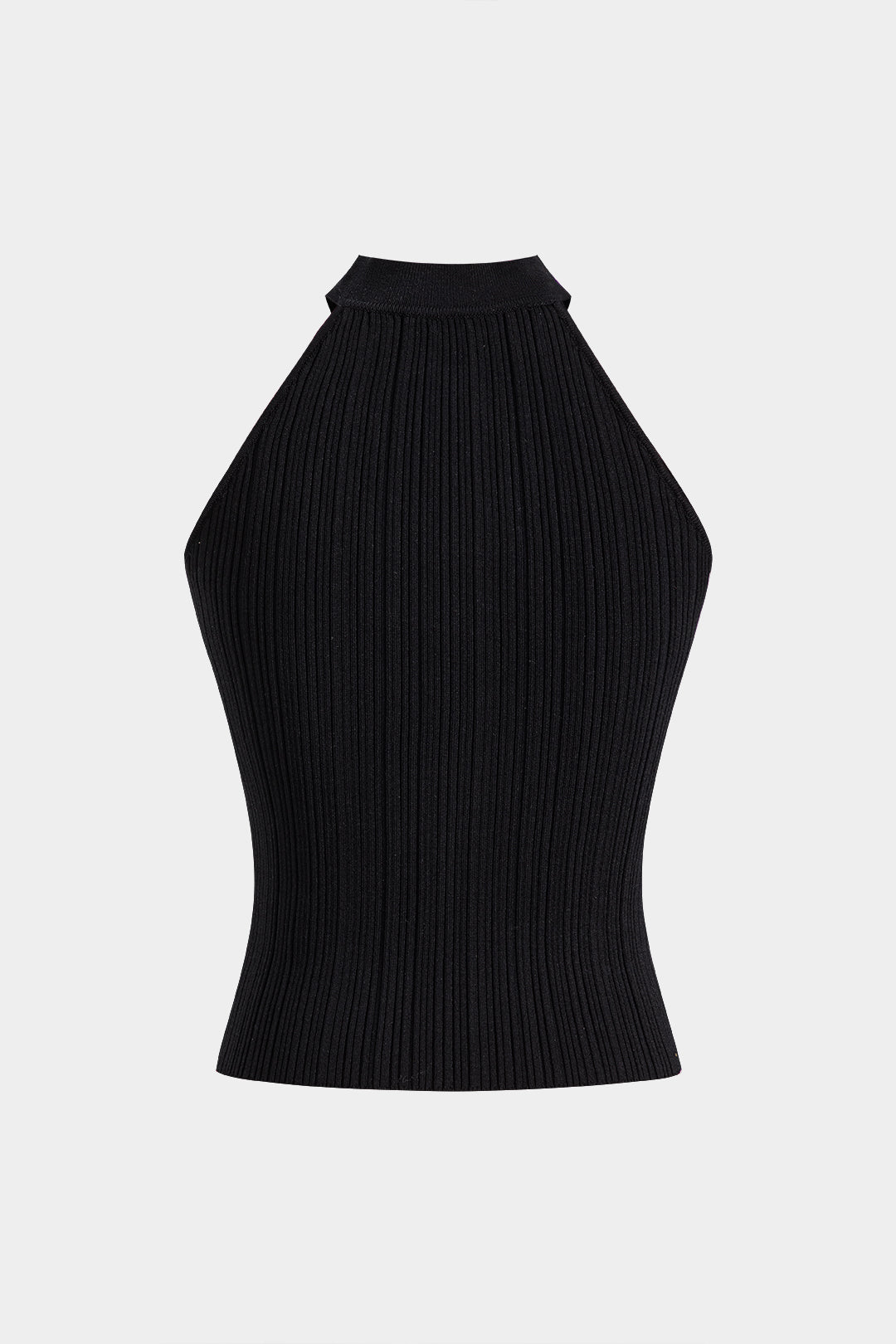 NOIRIS | RIBBED HALTER KNIT TOP