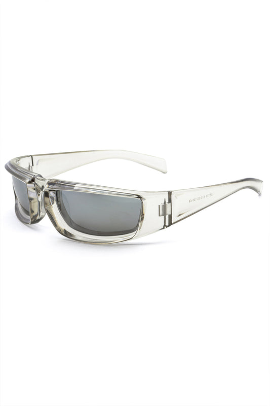 Square Frame Tinted Sunglasses SILVER ONE SIZE