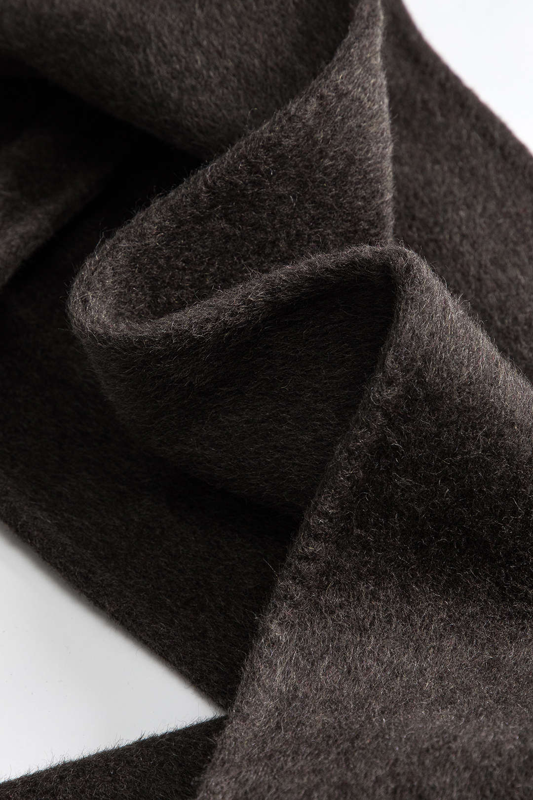 ELEONORA | FUR TRIMMED WOOL COAT BROWN