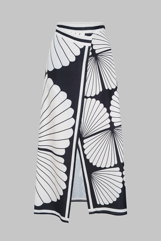 ORIANE | GRAPHIC WRAP SKIRT