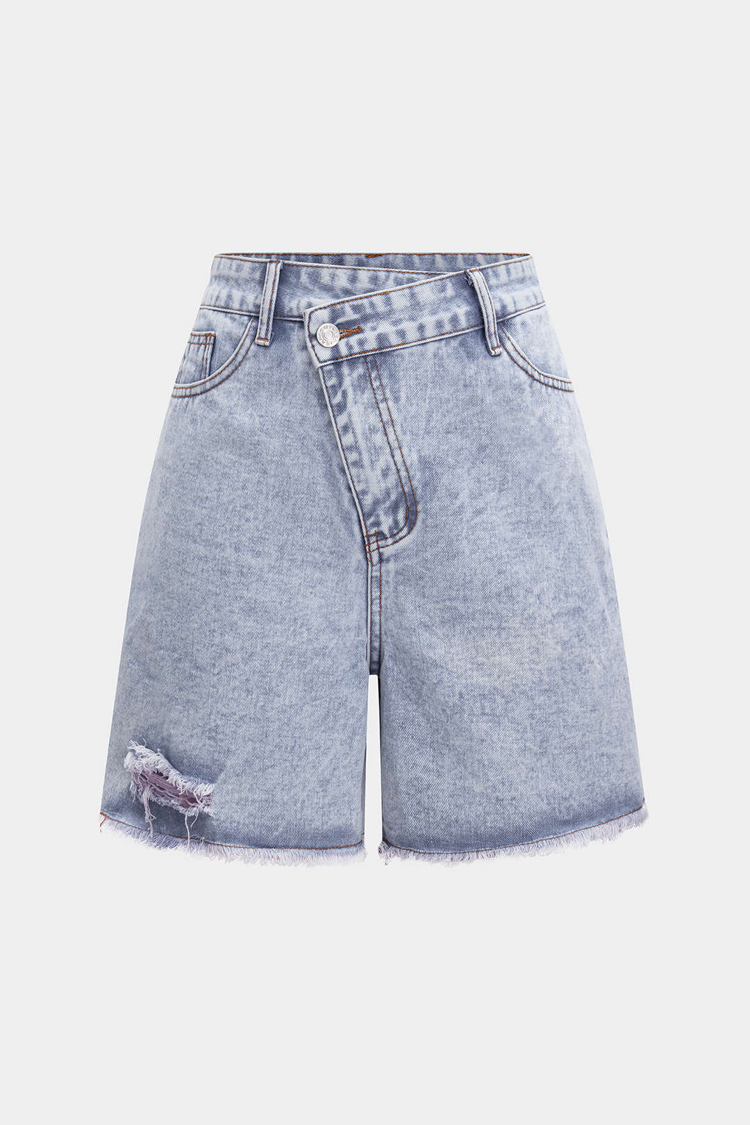 ANOUK | ASYMMETRIC DENIM SHORTS