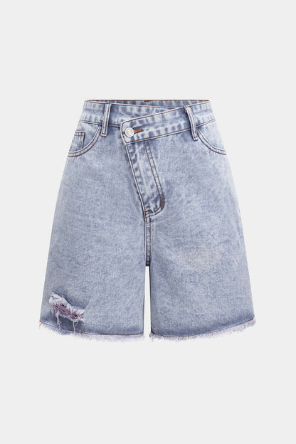ANOUK | ASYMMETRIC DENIM SHORTS