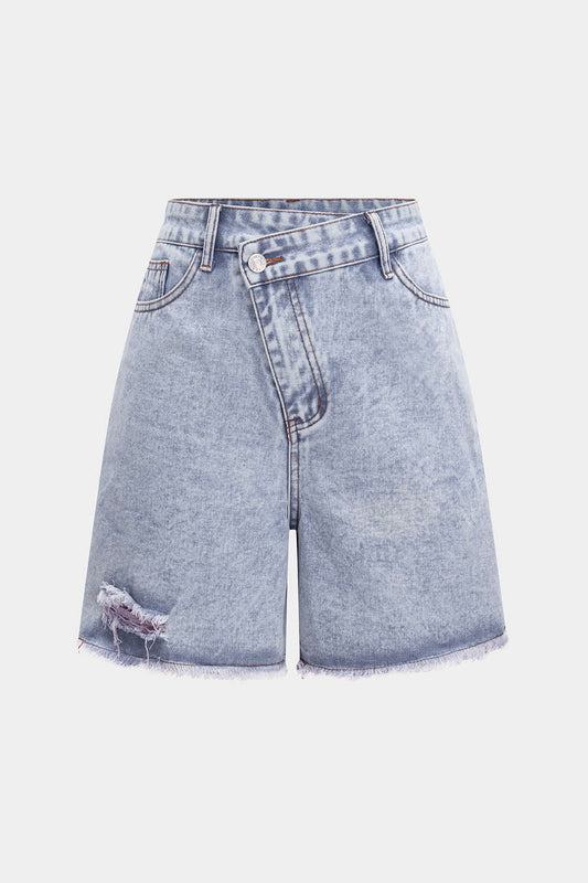 ANOUK | ASYMMETRIC DENIM SHORTS