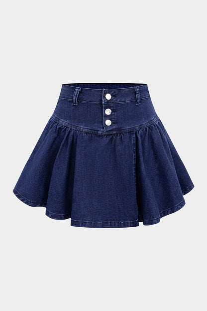AZURA | DENIM FLARE MINI SKIRT