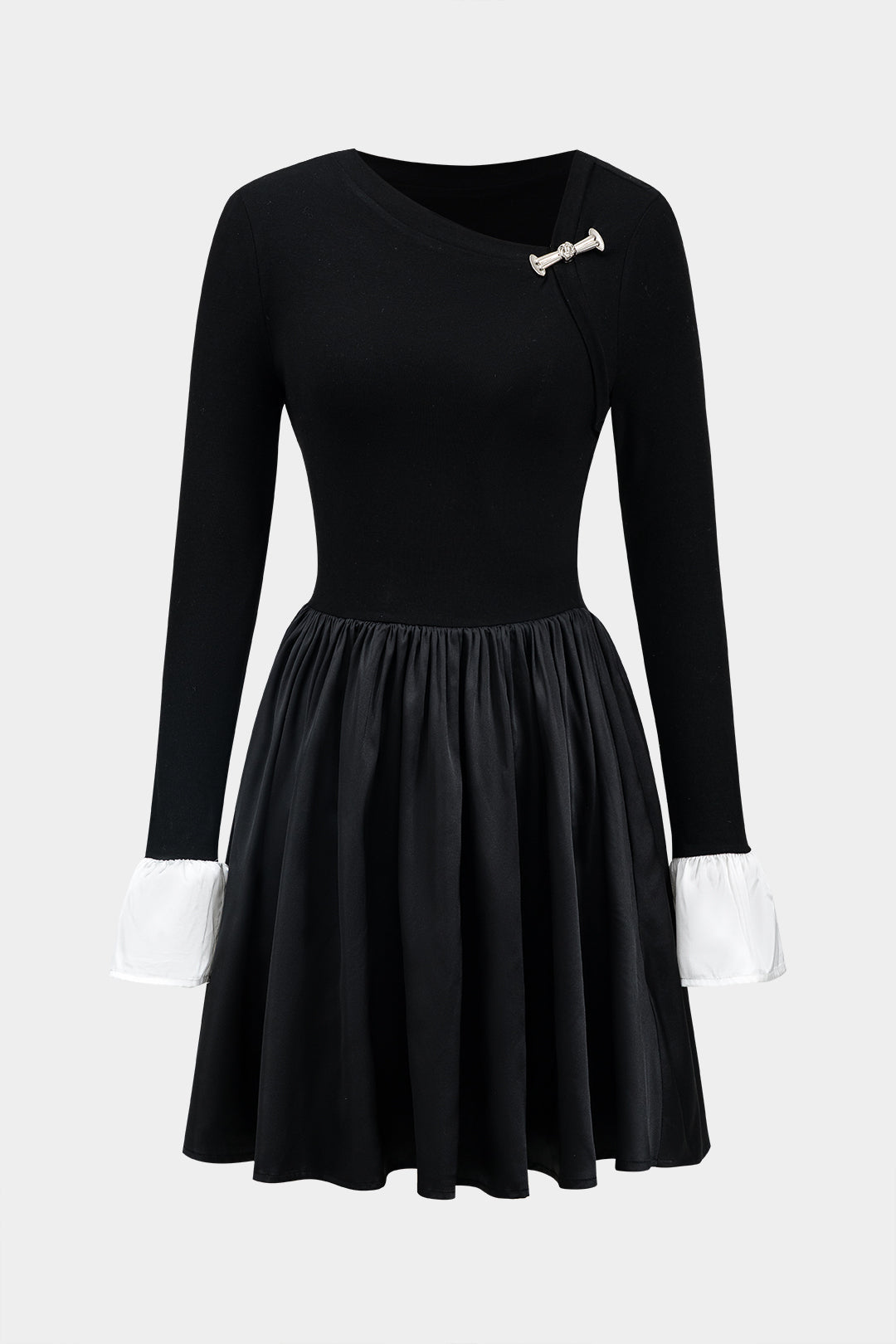 VIOLET | CONTRAST CUFF MINI DRESS