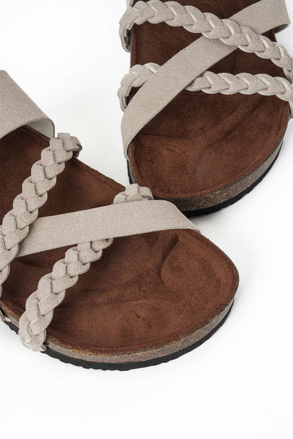 ISLA BRAIDED SANDALS BEIGE