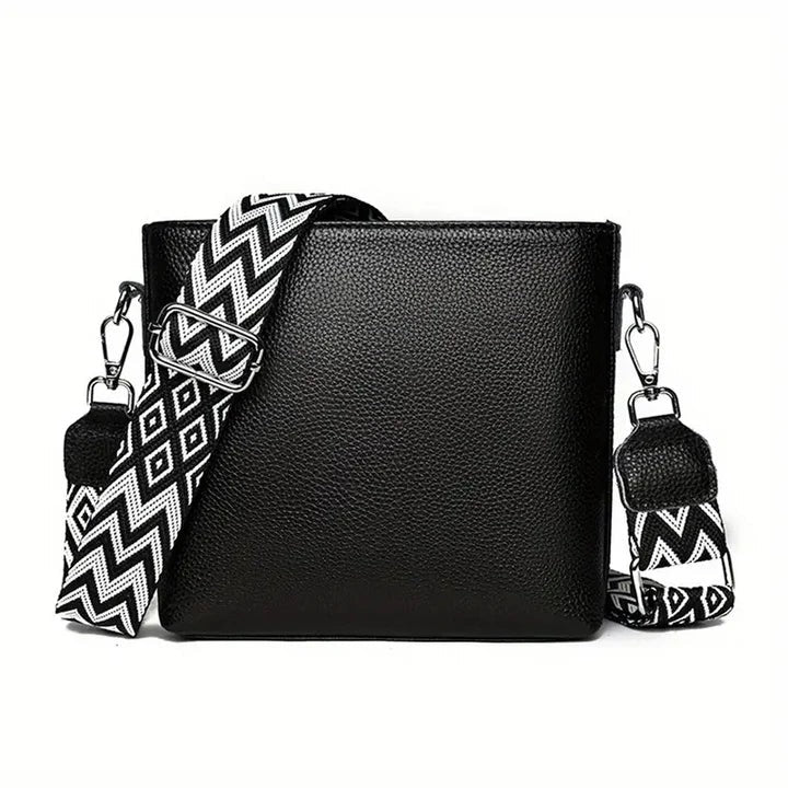 TALIA | STRIPED BAG BLACK