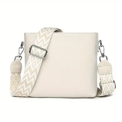 TALIA | STRIPED BAG WHITE