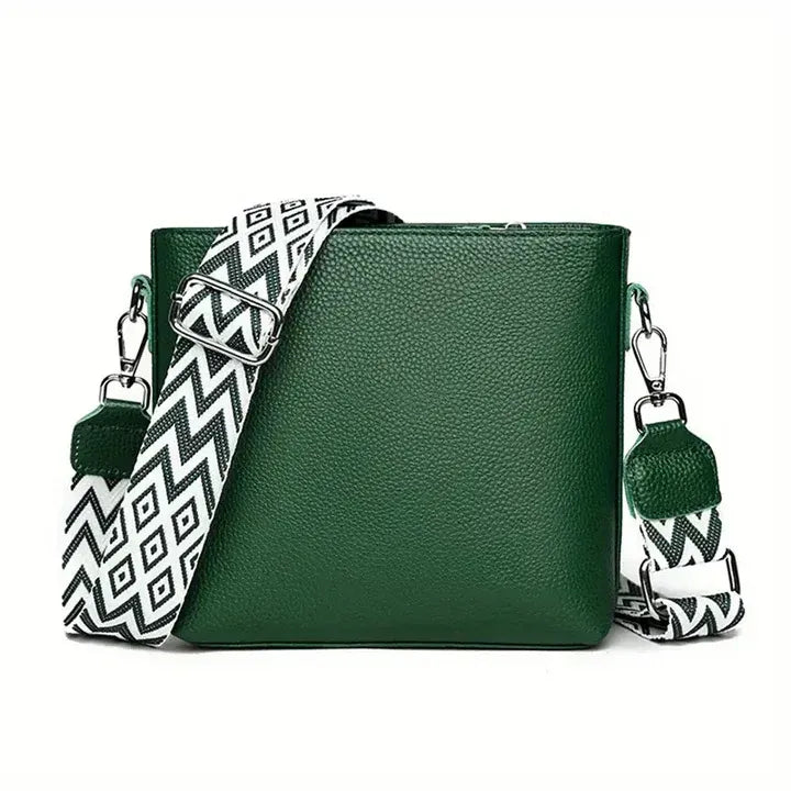 TALIA | STRIPED BAG GREEN