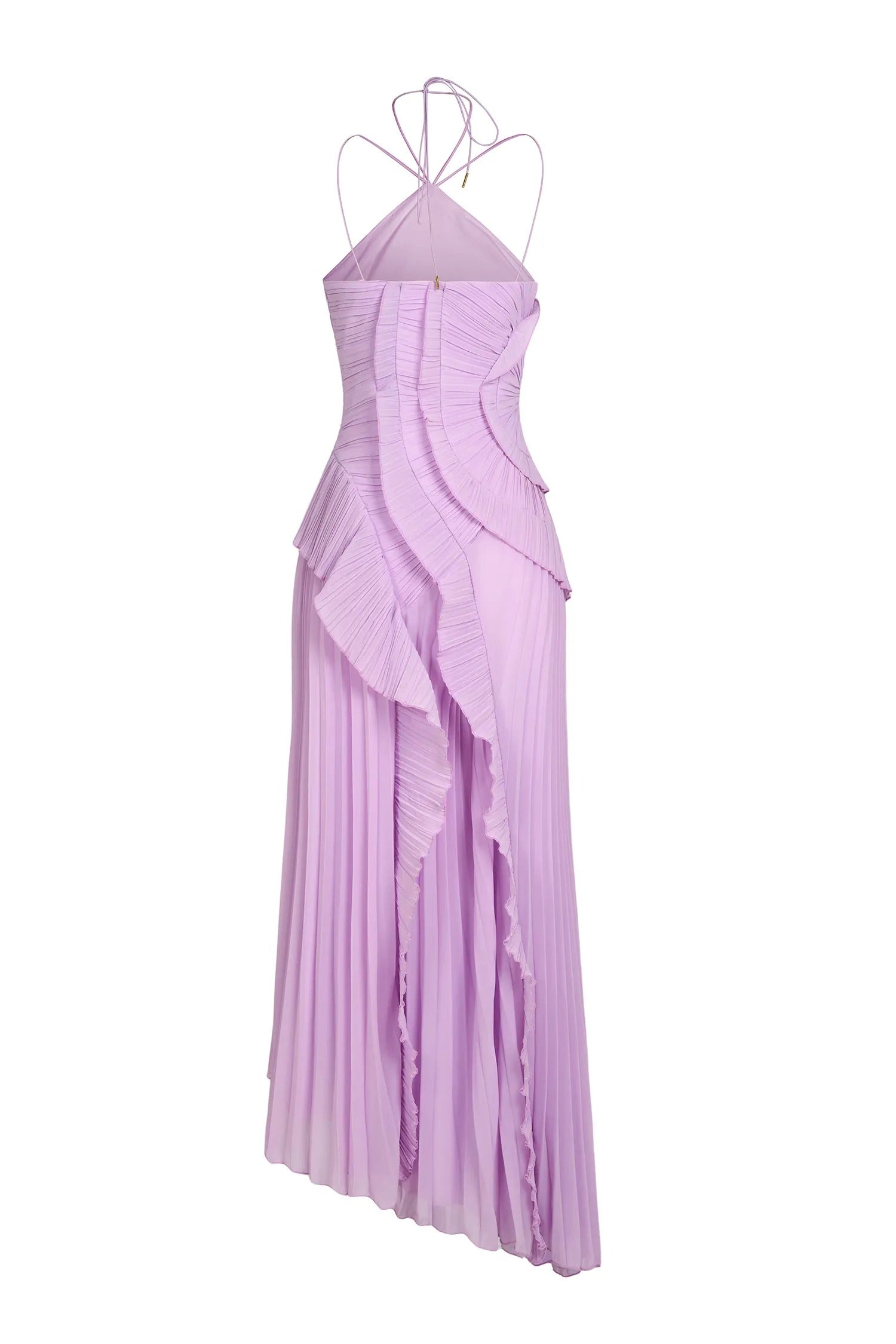 ELARA DRESS | SCULPTURAL PLEATED DESIGN LILAC