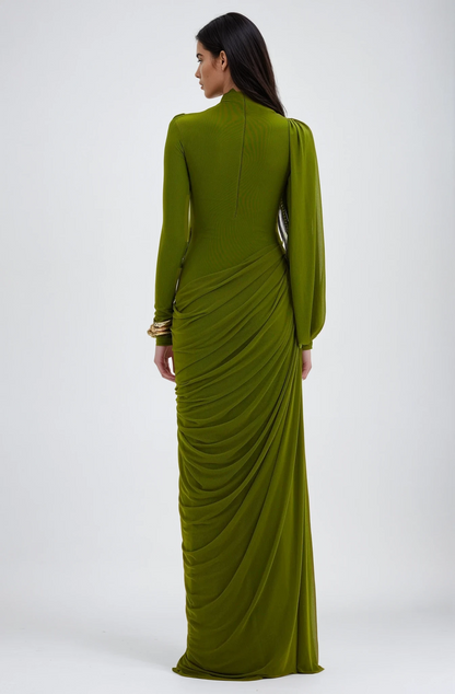 SELENE | OLIVE GREEN MAXI DRESS