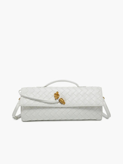 SIENNA CLUTCH BAG WHITE